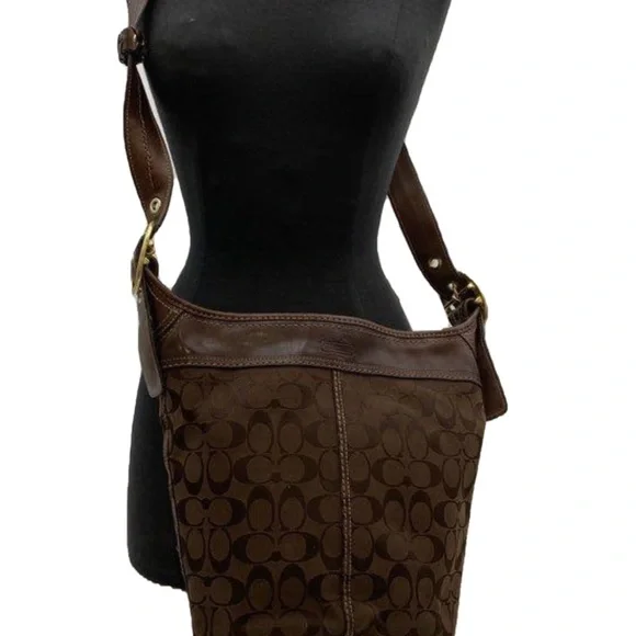 Vintage Coach Bleecker Signature Duffle Bucket Hobo Bag - Picture 4 of 13